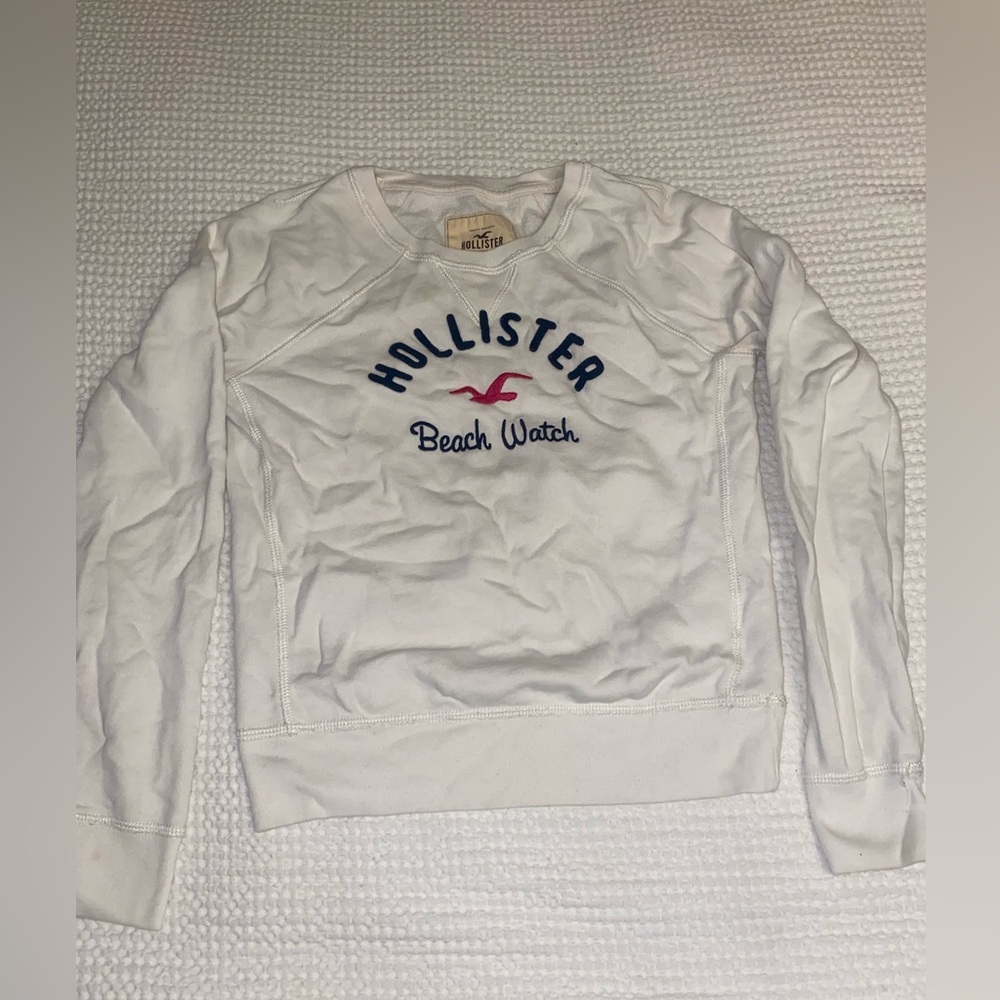 Hollister Beach Watch Crew Neck White XS